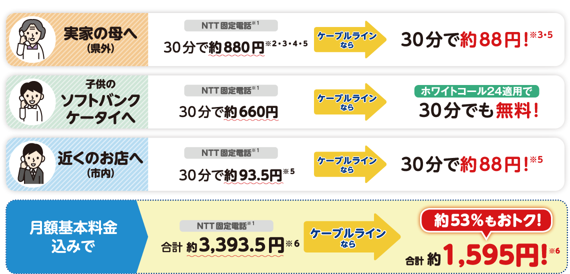 月額料金込みで合計約1,595円！